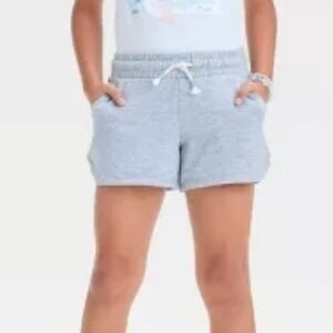 Girls' Knit Pull-On Shorts - Cat & Jack Gray Athletic Shorts Size M 8